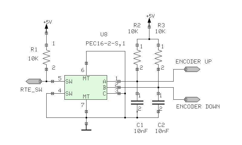 zapojení rotačního enkodéru