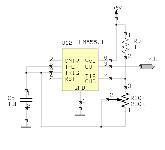zdroj signálu 1Hz z obvodu 555