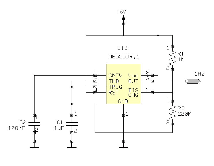 zdroj signálu 1Hz s obvodem 555