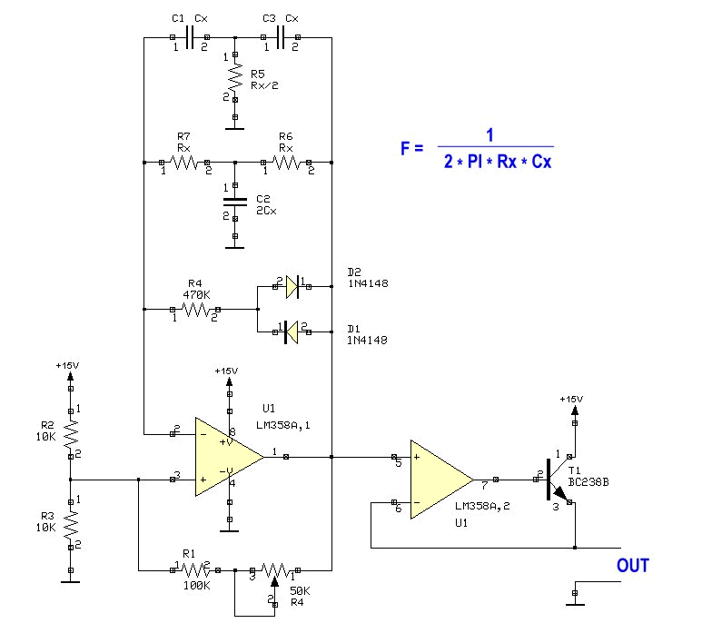 oscillator with very little distortion