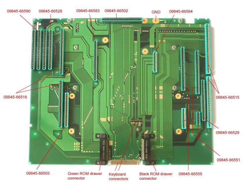 HP9845B Mainboard topology