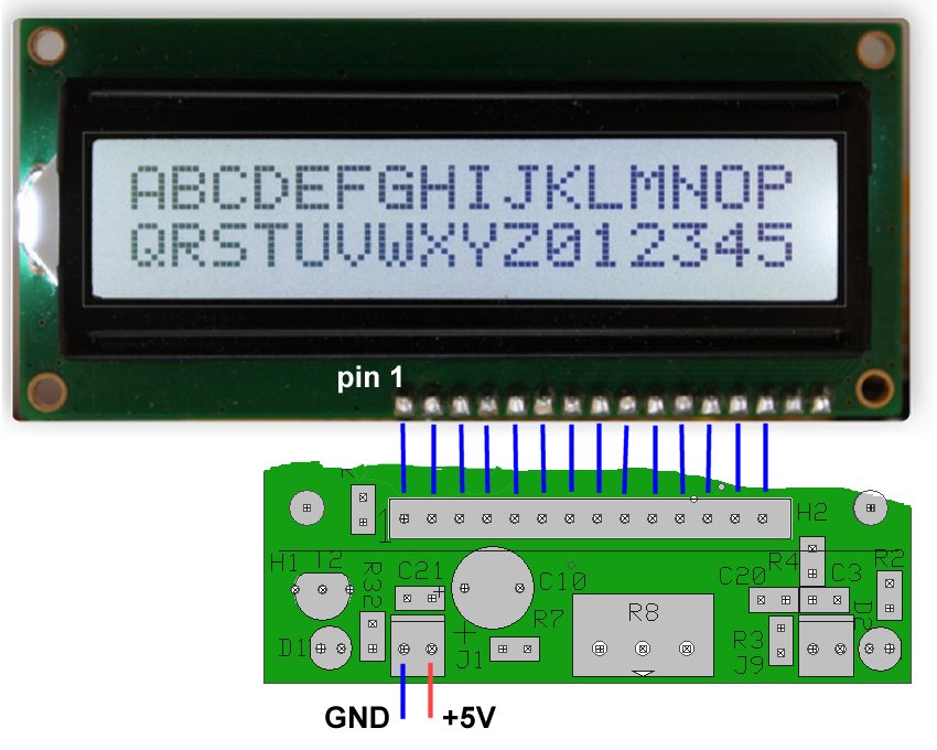 Serial adapter for HD44780 LCD display (JPL-5208B)