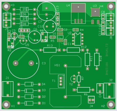 High Voltage Power Supply with variable regulated output PCB