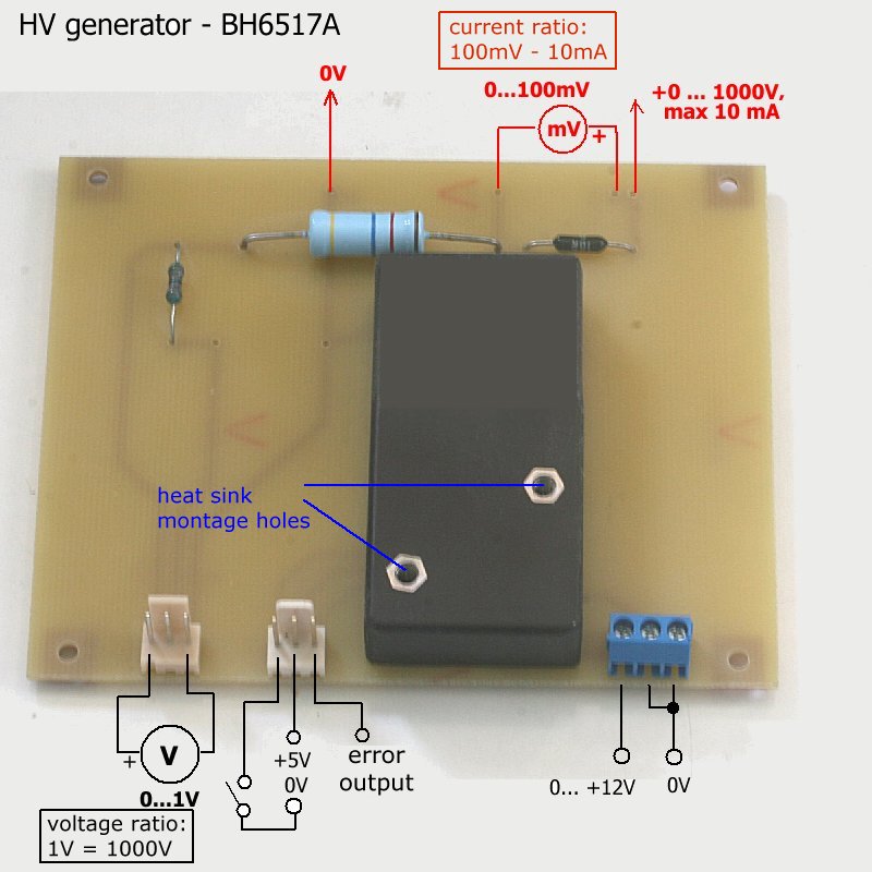 variable HV power supply (JPL-6517A)