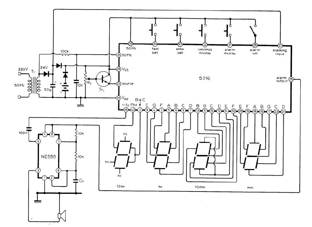 MM5316 basic circuit